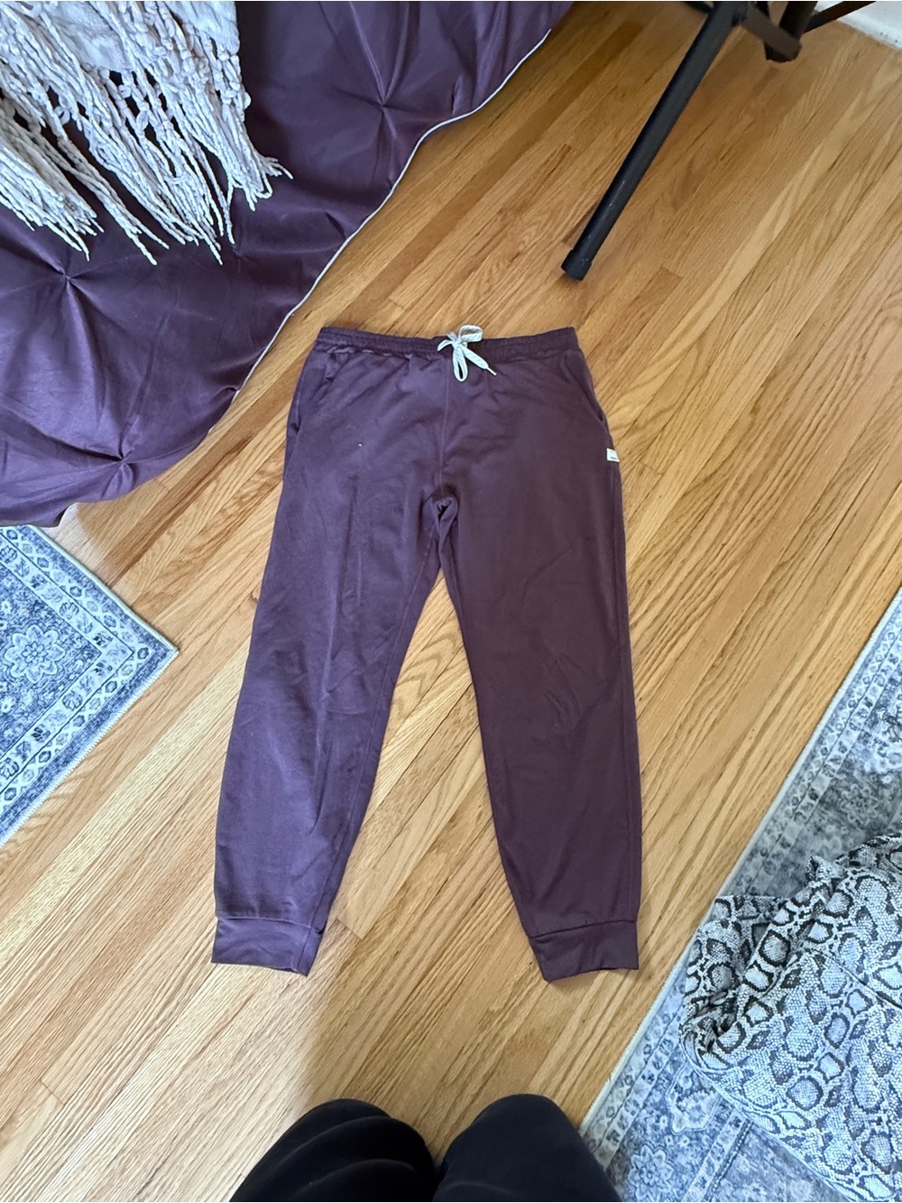 Vuori Maroon Track Joggers with Drawstring